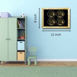 MDF Wooden 4 Qul Islamic Frame – Non-Breakable, HD Printed