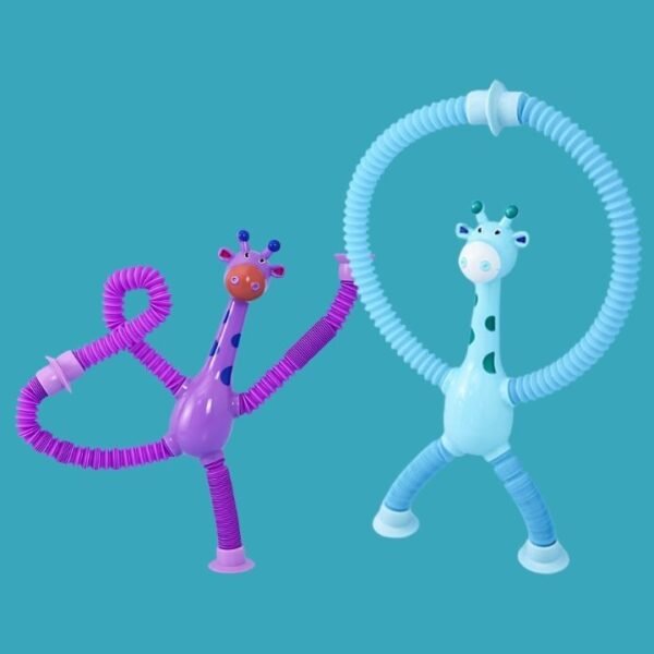 Suction Cup Pop Tube Giraffe – Sensory & Fidget Toy for Kids - Image 5