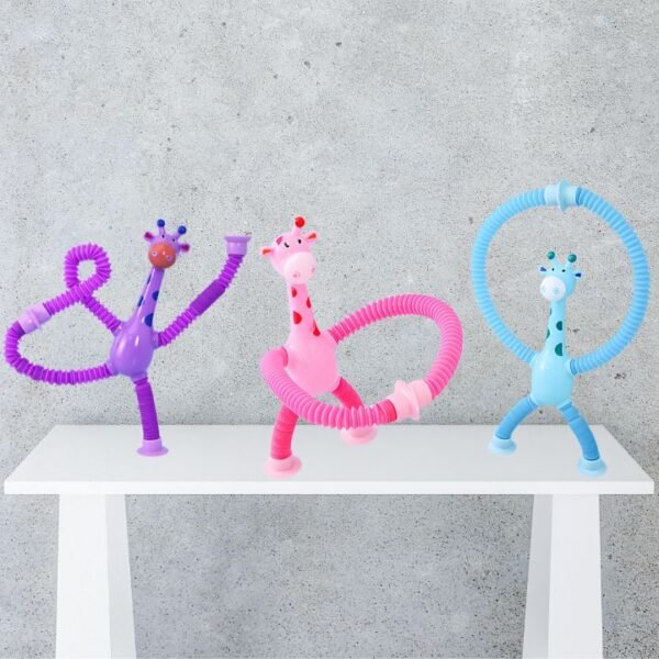 Suction Cup Pop Tube Giraffe – Sensory & Fidget Toy for Kids