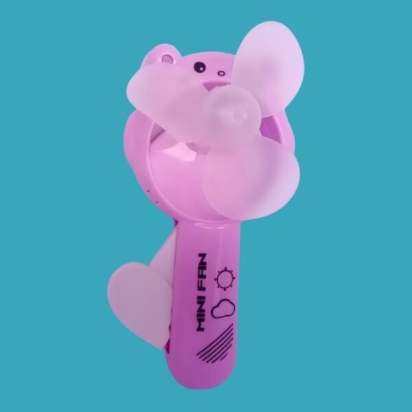 Cute Cartoon Cat Hand Press Mini Fan – Portable & Battery-Free - Image 2