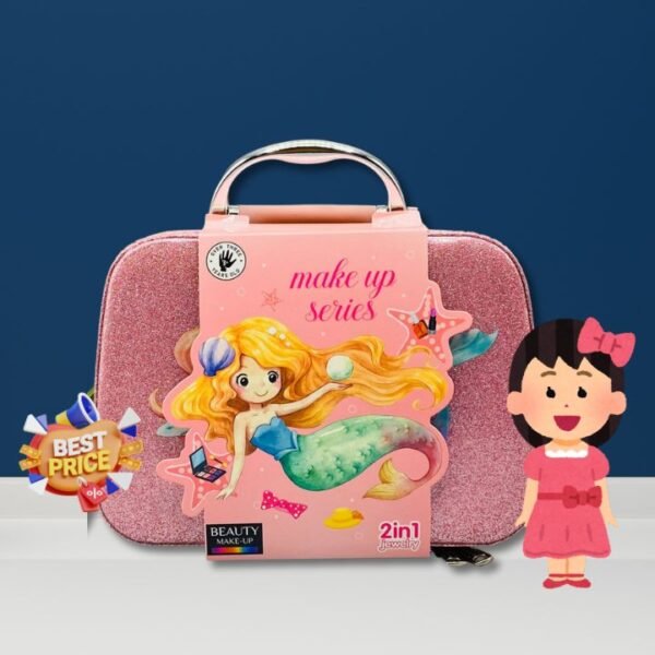 Kids Washable Real Makeup Kit – Safe & Fun Playset with Cute Carry Case