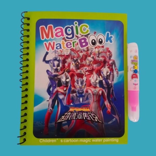 Magic Water Coloring Book – Reusable Coloring Book with Water Pen - Image 4