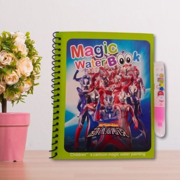 Magic Water Coloring Book – Reusable Coloring Book with Water Pen - Image 2