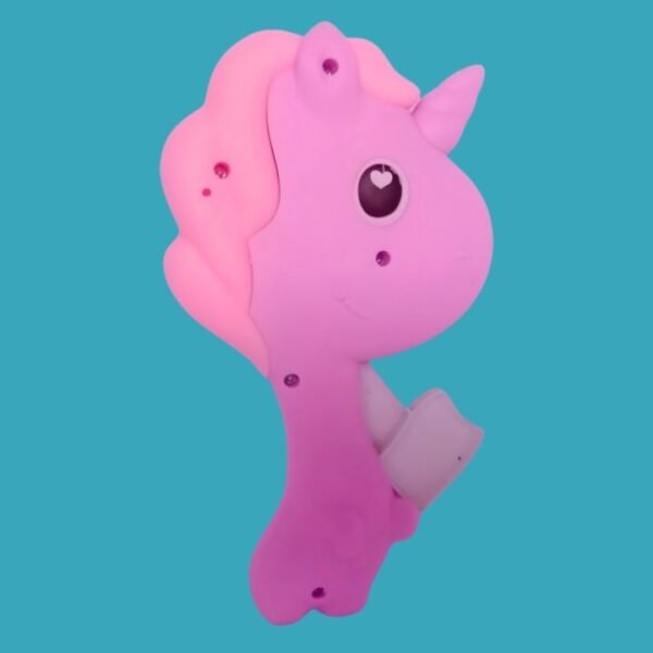 Cute Cartoon Unicorn Hand Press Fan – Portable & Battery-Free - Image 3