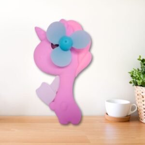 Cute Cartoon Unicorn Hand Press Fan – Portable & Battery-Free