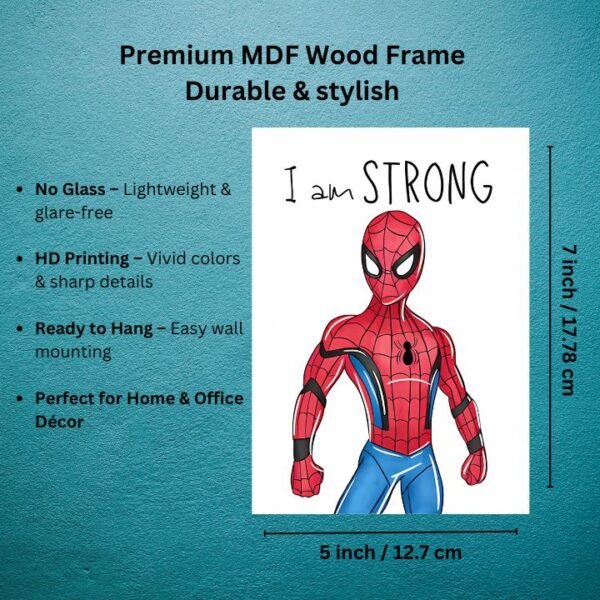 Spider-Man Motivational Wall Frames – Set of 3 (MDF, Unbreakable, HD Print) - Image 3
