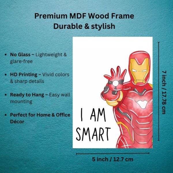 Super Heroes Wall Frames – MDF, Unbreakable, HD Printed (Set of 6) - Image 3