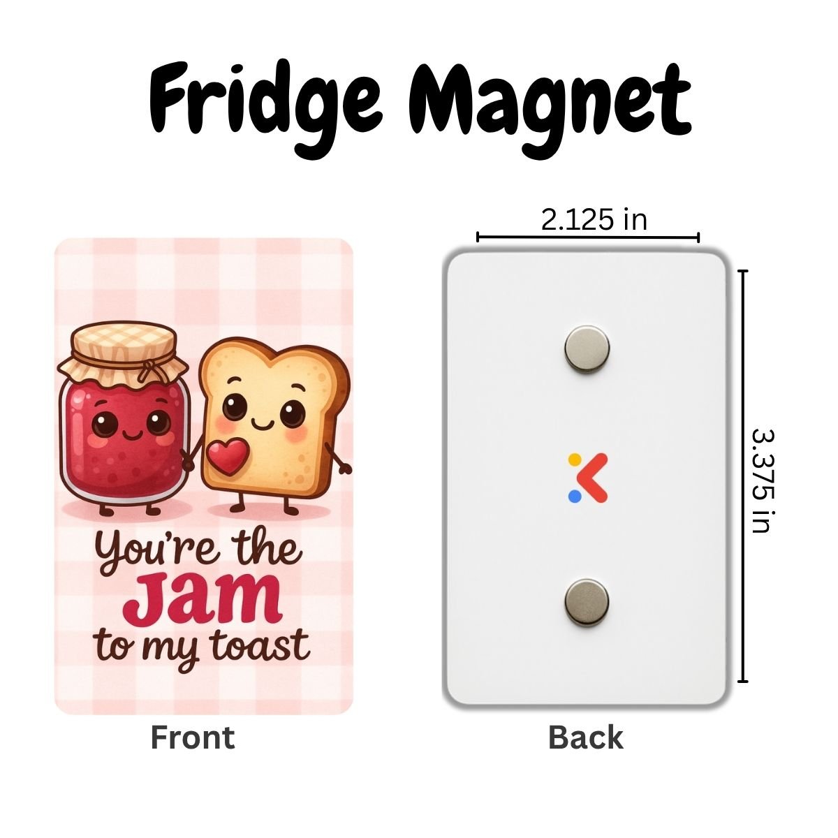 Cute Breakfast Quote PVC Fridge Magnets (Set of 4) – Coffee and Tea | Jam and Bread | Butter and Bread | Tea and Lemon - Image 3