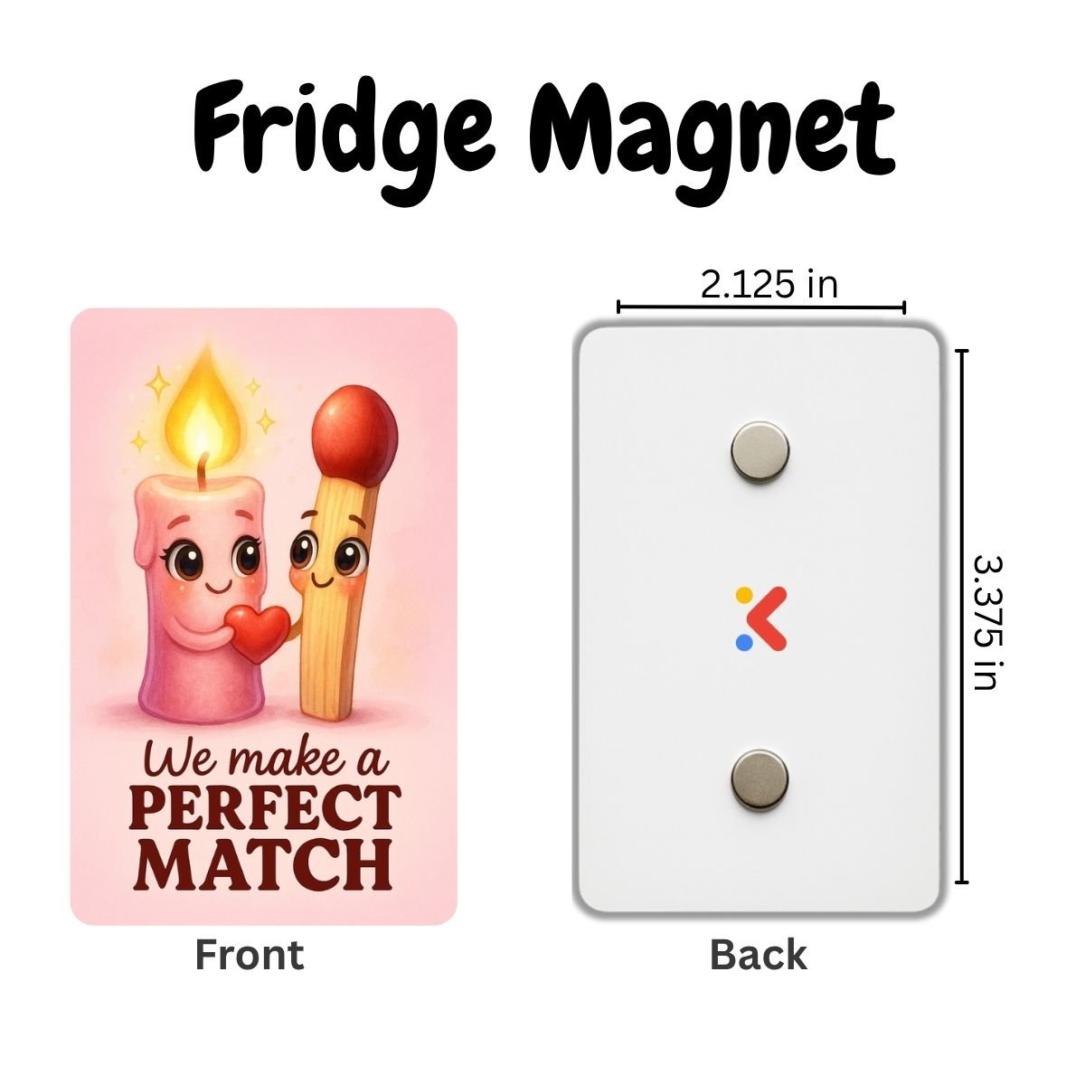 Cute Love Quote Fridge Magnets (Set of 4) β Grape | Melon | Match | Squeeze - Image 3