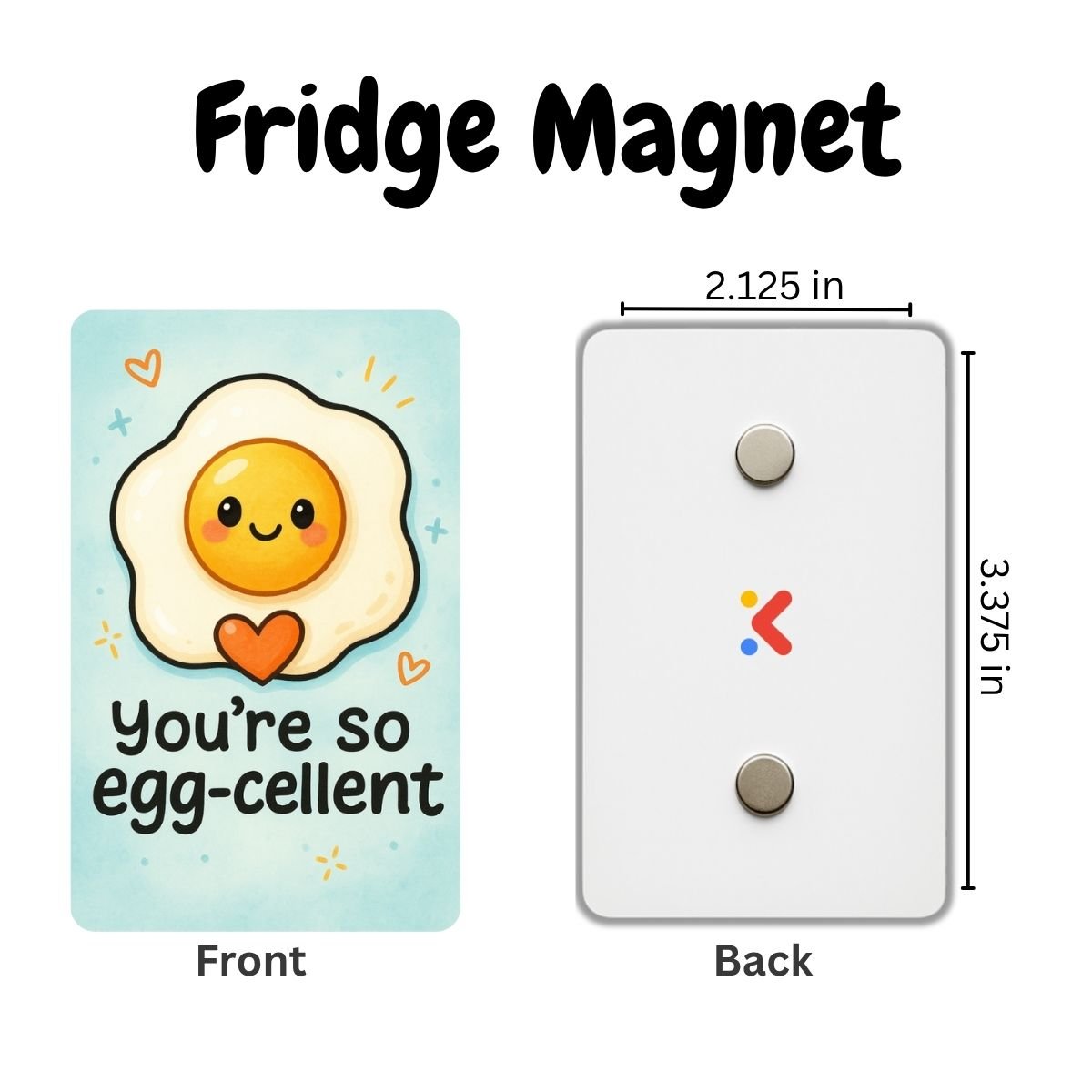 Cute Breakfast & Sweet Quote Fridge Magnets (Set of 3) – Ice cream | Egg | Milk - Image 2