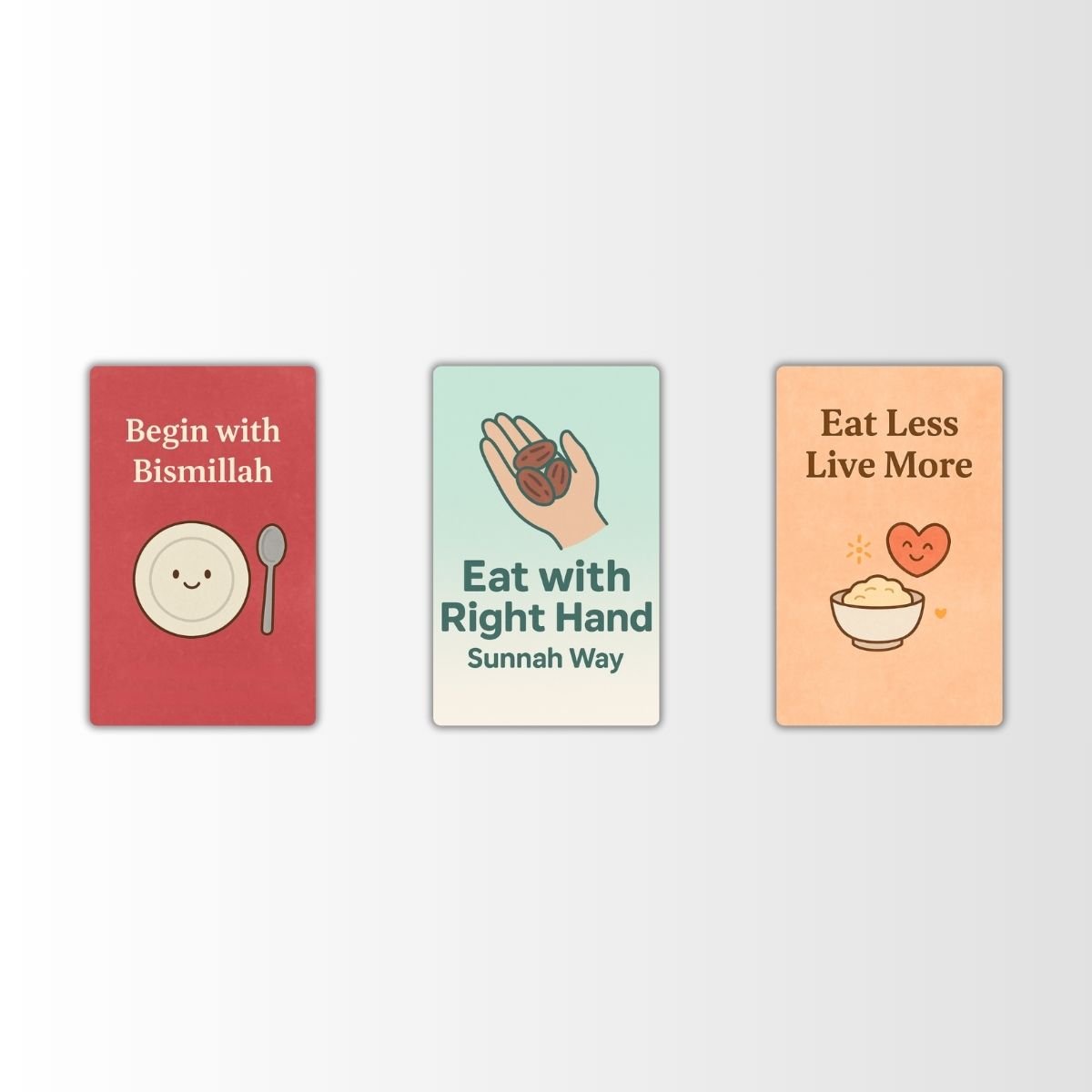 Set of 3 Motivational Fridge Magnets | Positive Daily Habits | Colorful PVC Magnet Cards