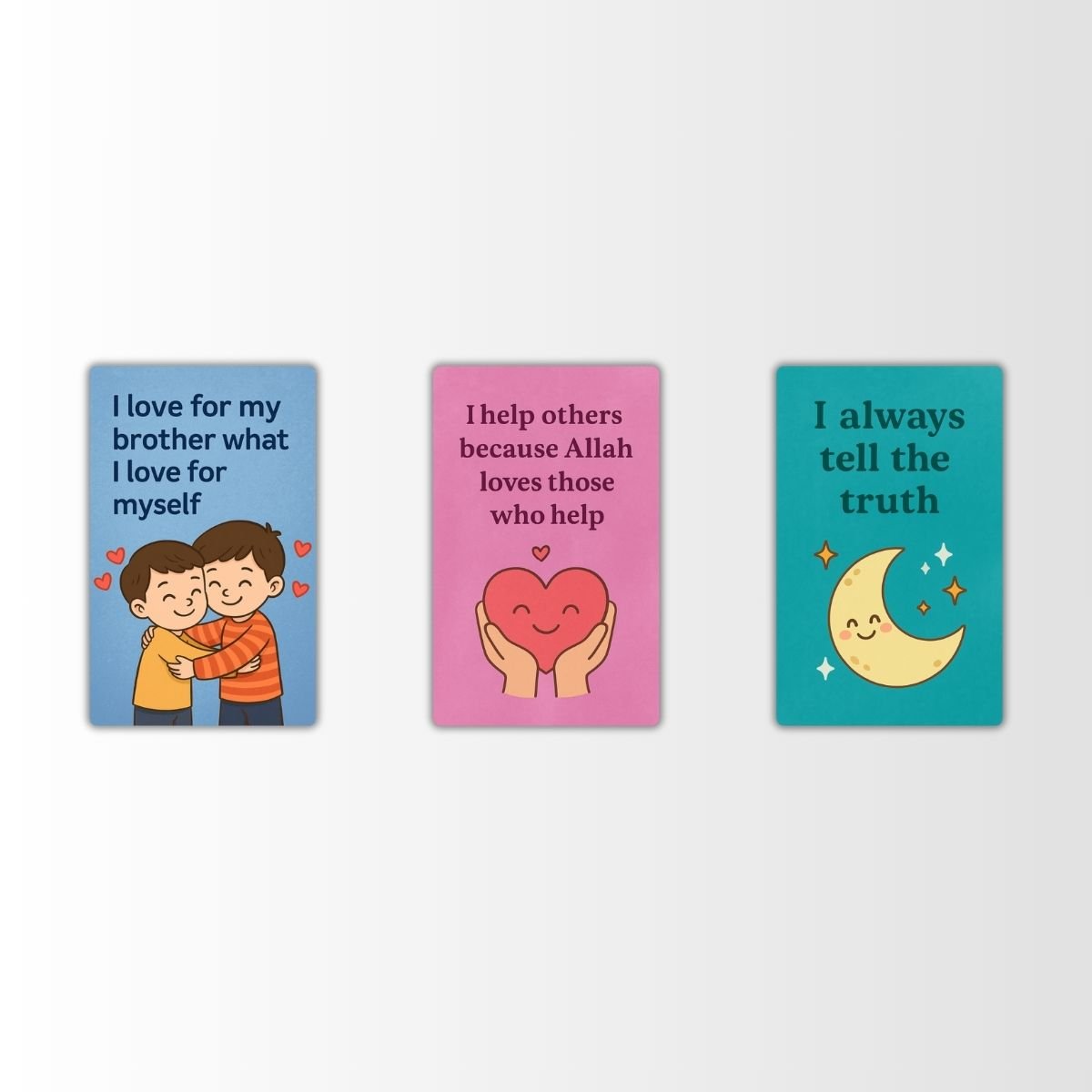 Set of 3 Motivational Fridge Magnets | Positive Character Building Cards