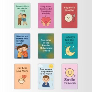 Set of 9 Motivational Fridge Magnets | Positive Habits & Character Building Cards for Kids | PVC Magnet Set for Daily Good Manners