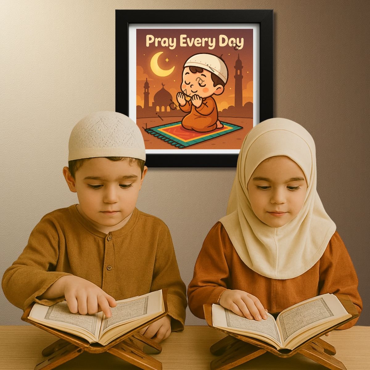 A perfect salah reminder for kids’ rooms and Islamic gifts.